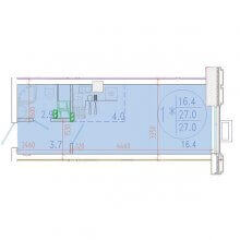 Студии в ЖК Development Plaza, 27.00 м²
