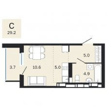 Студии в ЖК Молодость, 29.20 м²