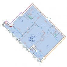 2-комн. квартира в ЖК Development Plaza, 85.20 м²