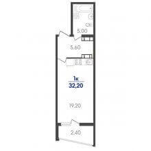 Студии в ЖК Сказка град, 32.20 м²
