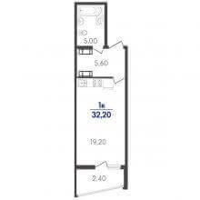 Студии в ЖК Сказка град, 32.20 м²