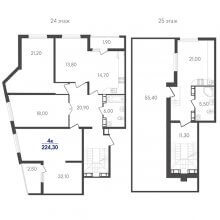 4-комн. квартира в ЖК Сказка град, 224.30 м²