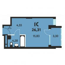 Студии в ЖК Маасдам, 23.31 м²