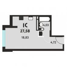 Студии в ЖК Маасдам, 27.58 м²