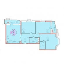 4-комн. евро квартира в ЖК Лайм, 92.80 м²